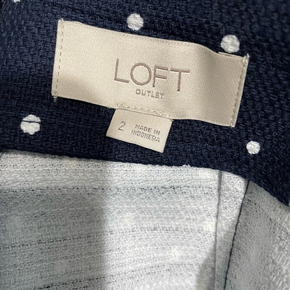 Ann Taylor Blue Motif Prints Knee Length Tapered Skirt - Picture 5 of 6